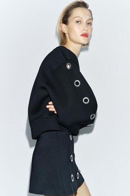 ZARA МИНИ-ЮБКА, ЧЕРНЫЙ