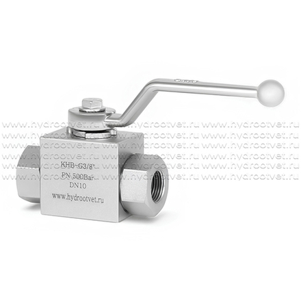 KHB-G3/8-1111-01-1 - Шаровой кран 2/2 на высокое давление, резьба G3/8"