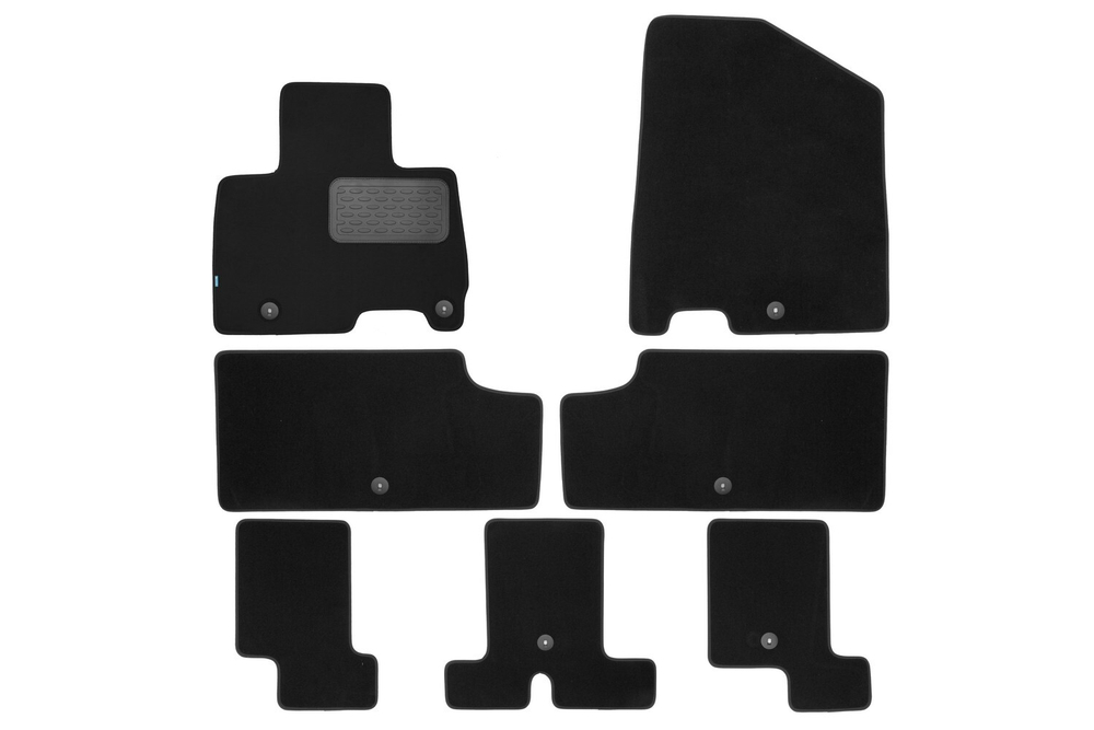 Коврики в салон для KIA Carnival Premium+ 7 мест, 2020-, мв, 7шт.(текстиль) арт.KLEVER0302507022110KH