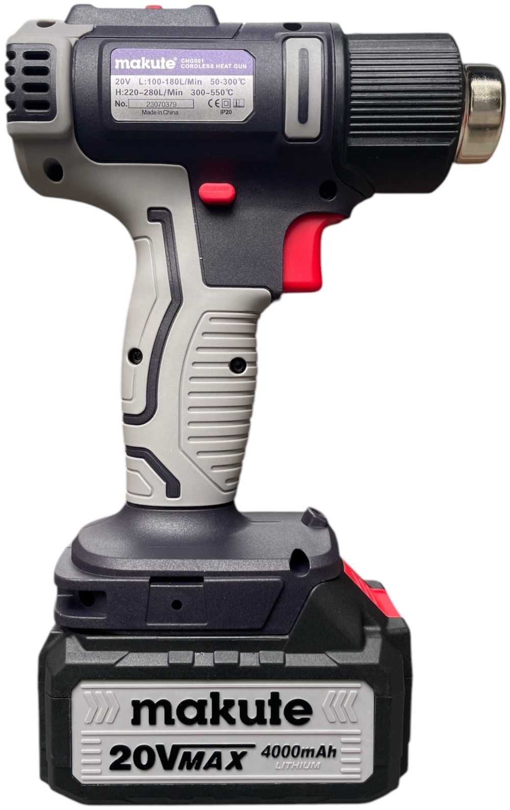 Аккумуляторный строительный фен Makute CHG001-B