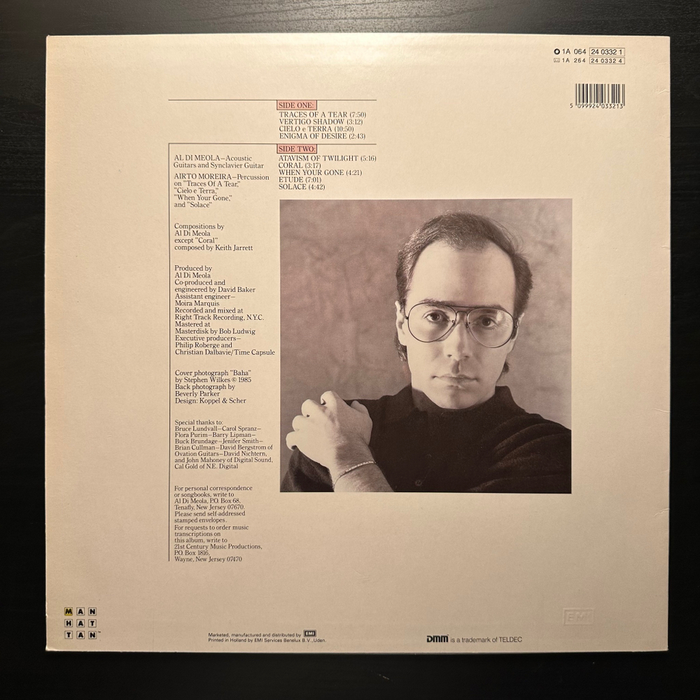 Al Di Meola - Cielo E Terra (Европа 1985г.)