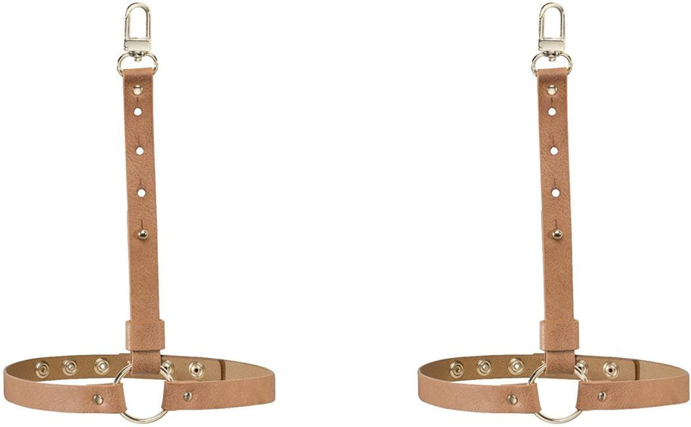 Коричневые гартеры с металлической фурнитурой (Цвет: коричневый)