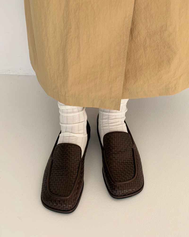 Лоферы из натуральной кожи темно-коричневый