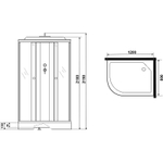 Душевая кабина Niagara Eco 120x80 R E120/80/13R/TN без гидромассажа