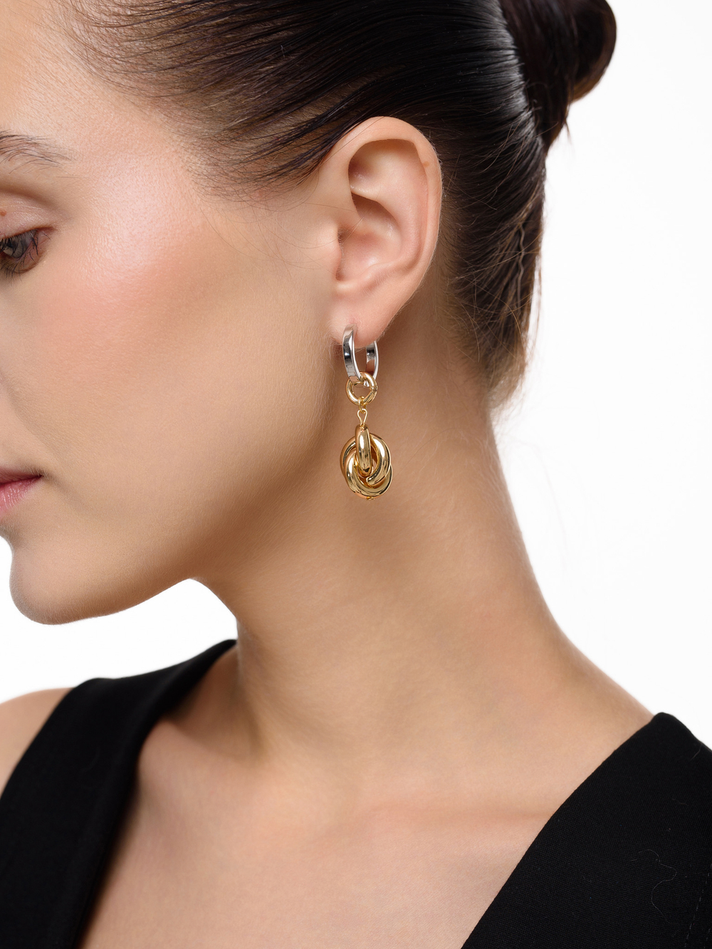 Серьги "Big knot" Bicolor