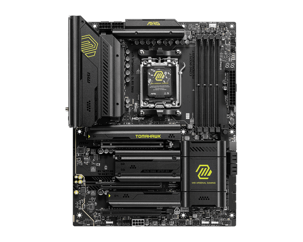 Материнская плата MSI MAG X870 TOMAHAWK WIFI AM5 X870 4xDDR5 4xSATA3 RAID 4xM.2 HDMI DP ATX