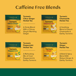 VAHDAM India, Infusions, травяной чай, набор из куркумы, без кофеина, 20 пакетиков для заваривания, 36 г (1,27 унции)