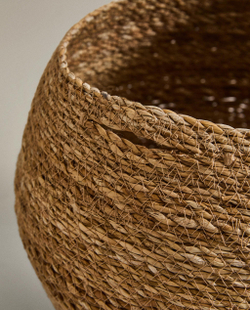 Zara Home Корзина из морской травы, цвет бежевый, 18 см · 8340/049
