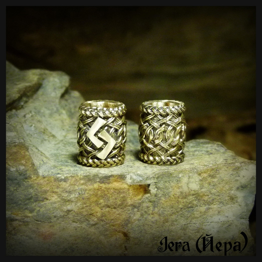 Бусина "Руна Йера. Старший футарк" для темляков или браслетов