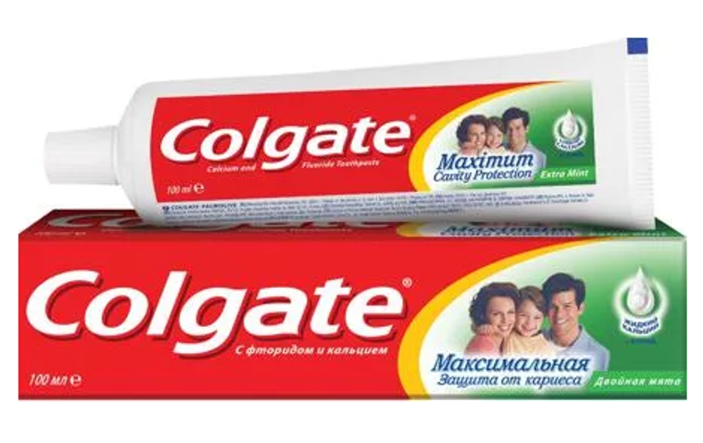 Colgate Паста зубная Максимальная защита от кариеса, Двойная мята, 100 мл