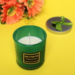 Свеча «Only For You-Anastasia» 7*7,5см в подсвечнике, в коробке, цвет зеленый X003