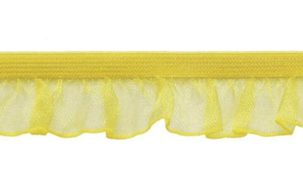 Тесьма эластичная декор шир. 2 см. а.3798 цв.желтый