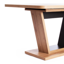 Стол обеденный VOX раздвижной ЛДСП, 132-172x85x75,5 см, Дуб артисан/Графит