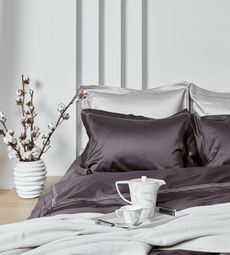 Постельное белье 2 спальное евро макси Сlaire Batiste Atelier Loire темно-серое