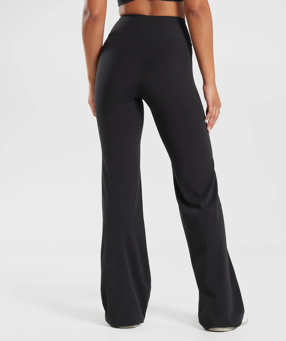 Леггинсы GYMSHARK Crossover Tall Flared Leggings Black