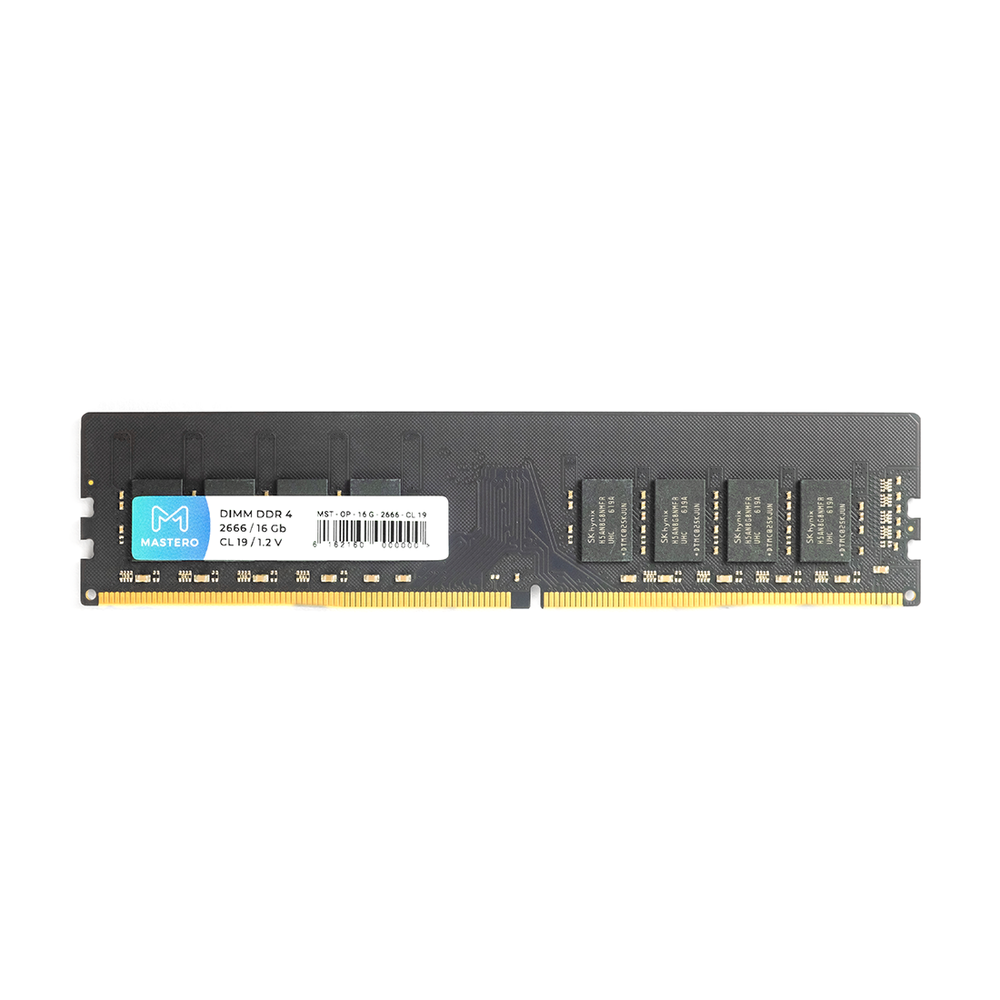 Память Mastero DDR4 DIMM 16Гб, 2666МГц, CL19, Retail, 1.2В (MST-OP-16G-2666-CL19)