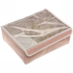 Коробка для хранения вещей 13 ячеек 32*24*12 Уют розовая