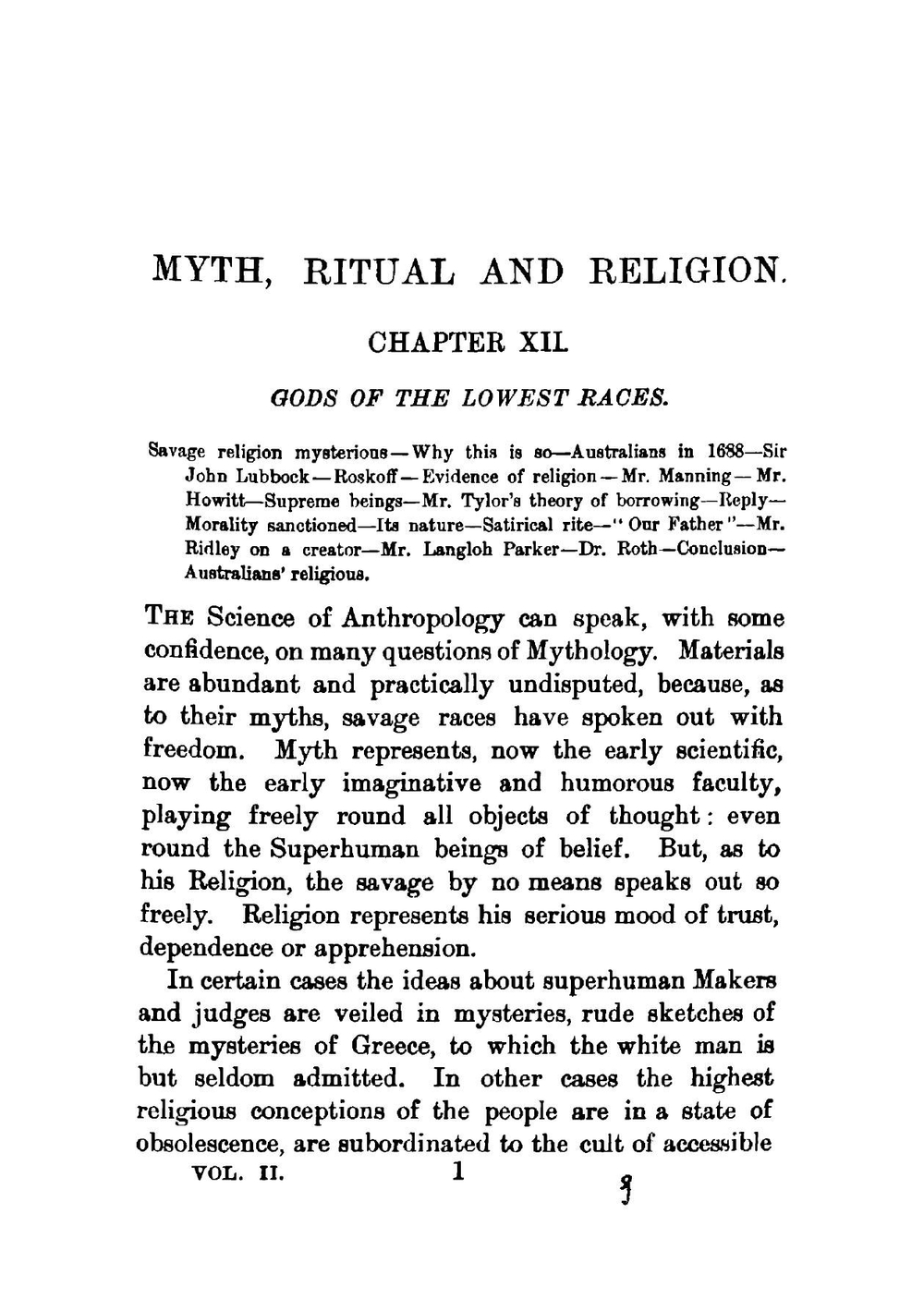 Myth, ritual and religion. Volume 2 | Andrew Lang