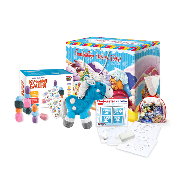 Детский новогодний подарок с символом года "Сладкая страна"