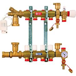 Узел коллекторный Giacomini сборный с обвязкой 1 x 18 /9, R557Y009