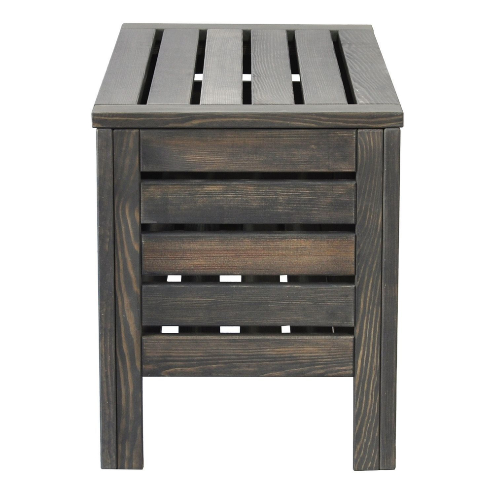 Сундук скамья деревянный для хранения вещей Эпларо для мангала и для сада, графит