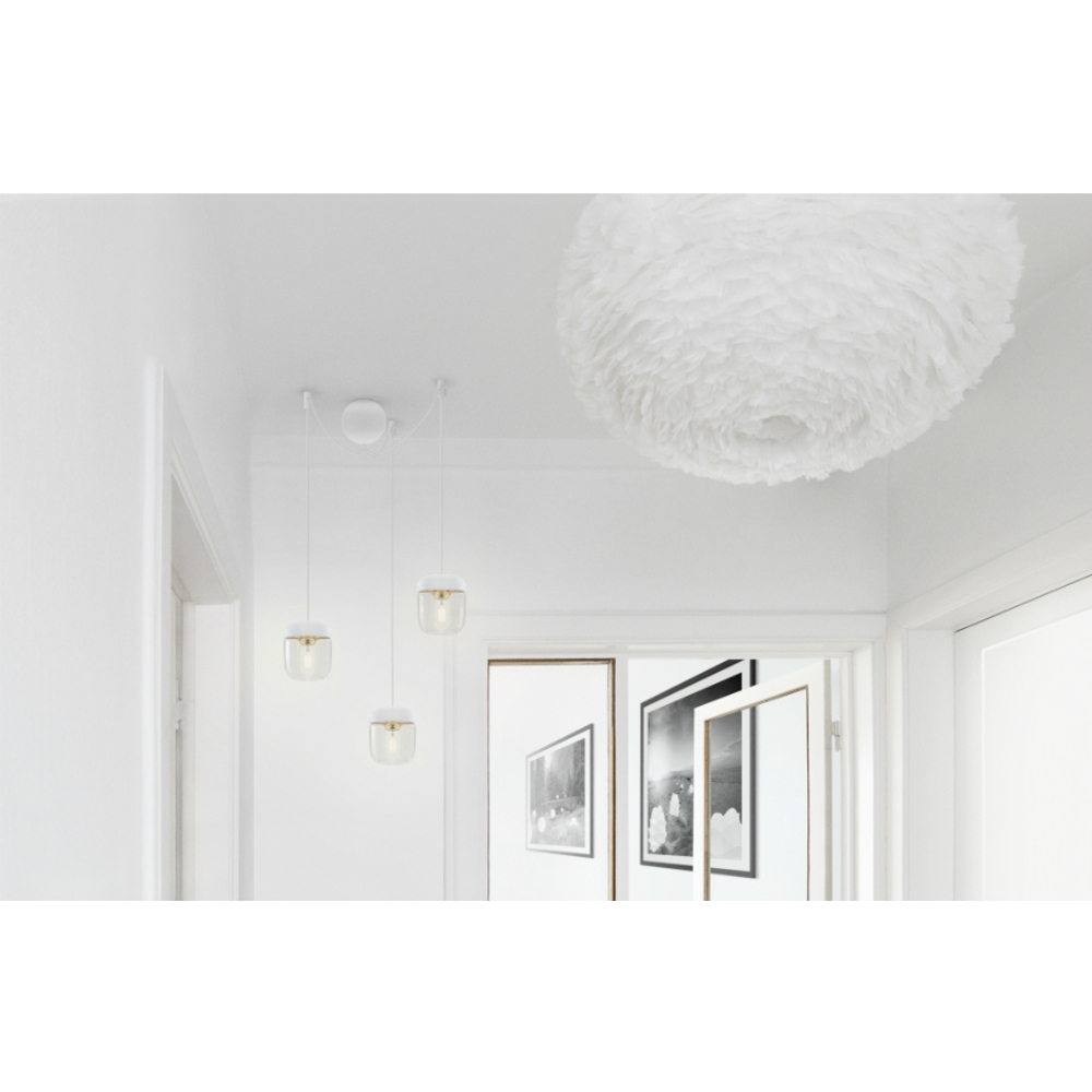 Потолочная чаша на 3 плафона cannonball white e27-15w led, длина провода 2,5м, для всех vita  ламп