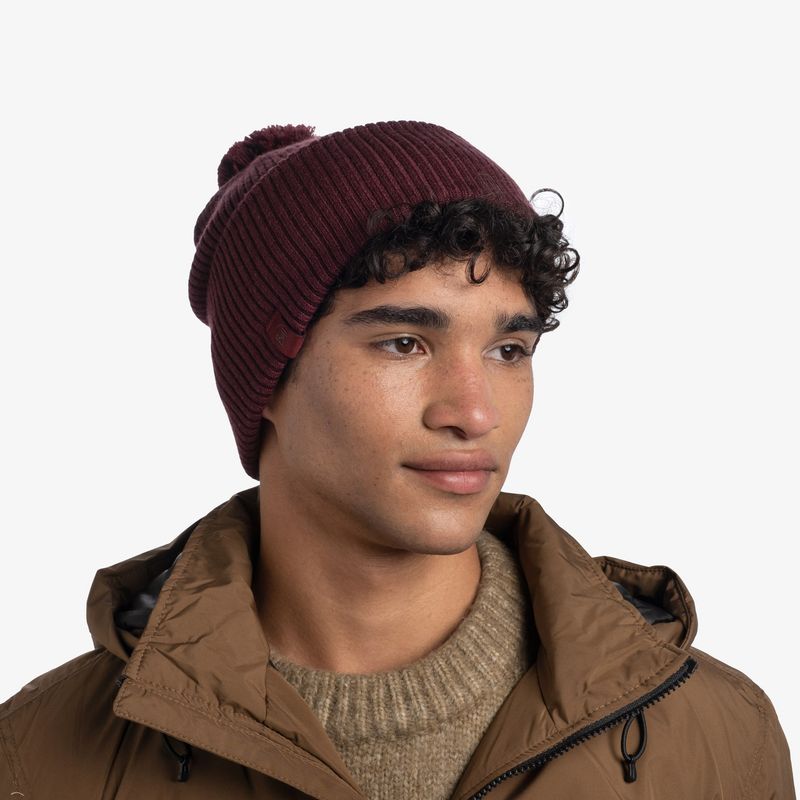 Вязаная шапка Buff Hat Knitted Tim Maroon Фото 2