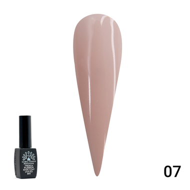 Каучуковая база для гель лака френч, Rubber Base Coat French, 8 мл., Global Fashion 07