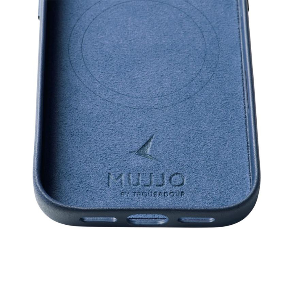 Кожаный чехол MagSafe Mujjo Full Leather Case для iPhone 17 Pro Чехол из натуральной телячьей велюровой цельнозерновой кожи с мелкозернистой фактурой и сенсорной накладкой для Контроллера камеры