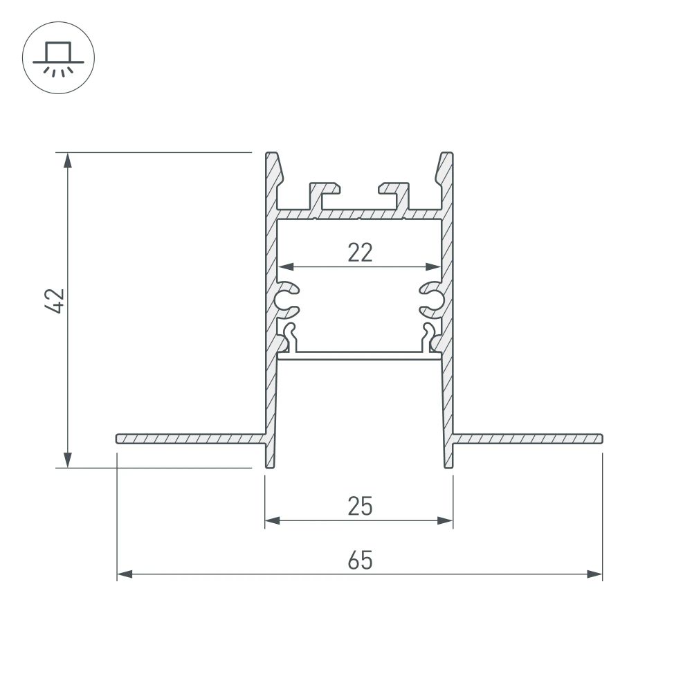 Профиль SL-COMFORT22-FANTOM-2000 ANOD (Arlight, Алюминий) 033275