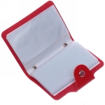 Визитница «Visit design», цвет красный, количество листов 12, на 24 визитки, 10,3*8 см