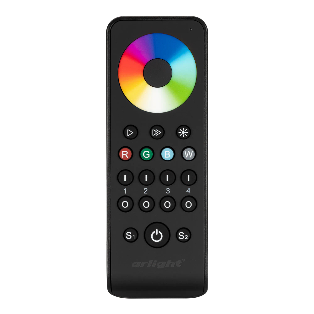 Пульт SMART-R43-RGBW Black (4 зоны, 2.4G) (Arlight, IP20 Пластик, 5 лет) 031939