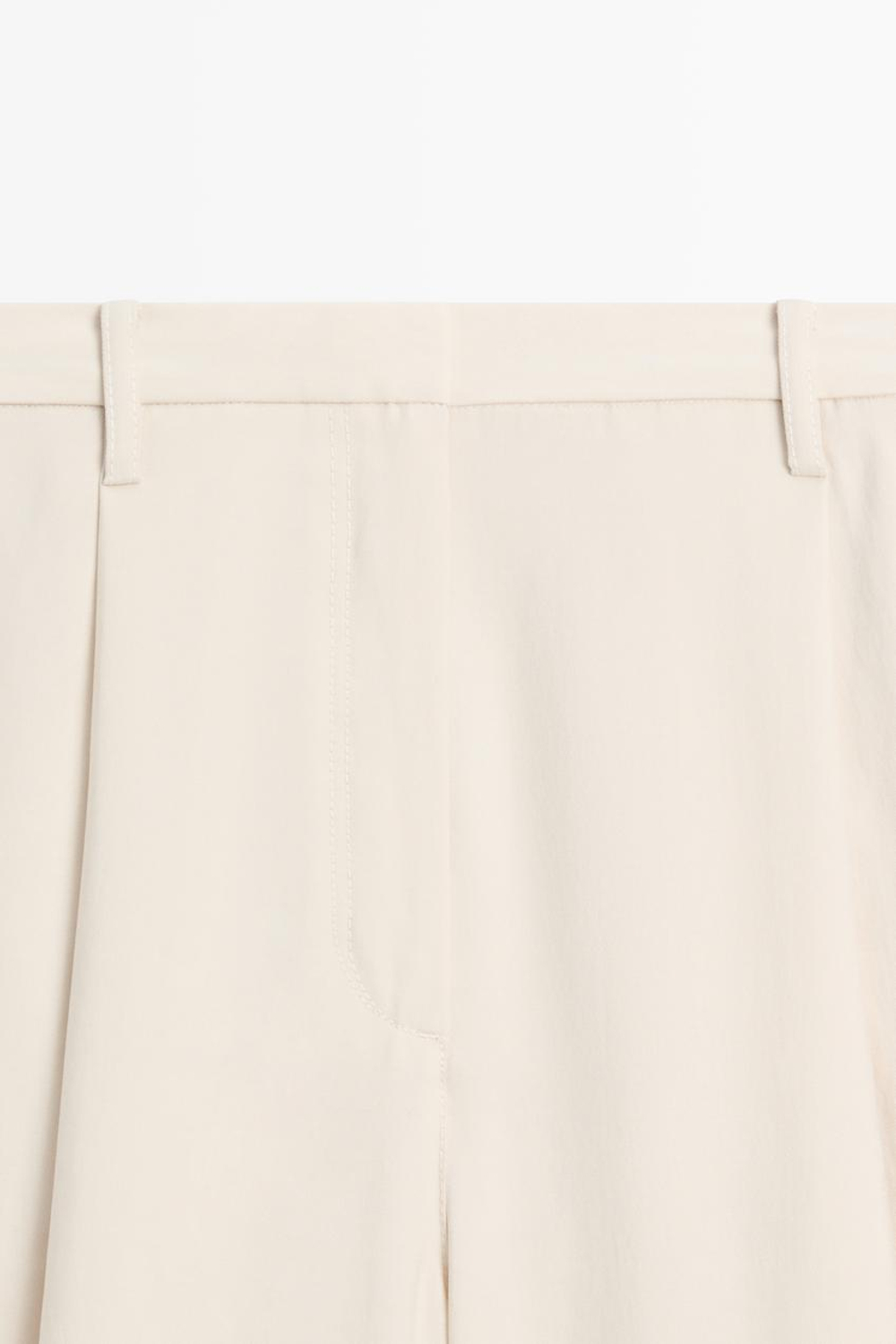 Massimo Dutti Драпированные укороченные широкие брюки, натуральный