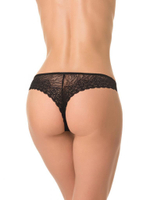 Женские трусики-бразилиана с ажурной задней частью (Размер: L) (Цвет: молочный)