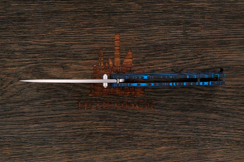 Нож складной CJRB Feldspar, клинок 89мм, сталь AR-RPM9, рукоять G10 чёрно-синий