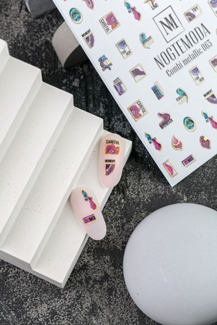 Nogtemoda Наклейки для ногтей Combi Metallic 063