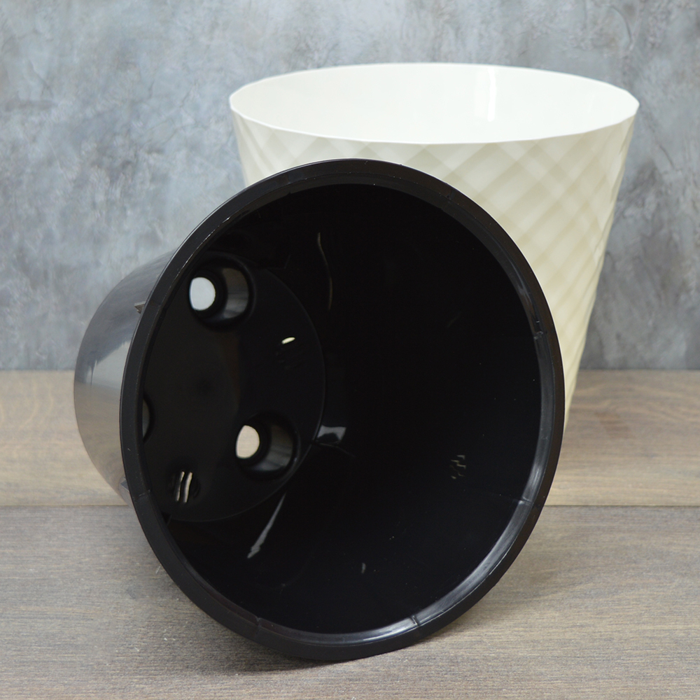 Горшок цветочный Manhattan 3,3л D190мм, белоснежный жасмин