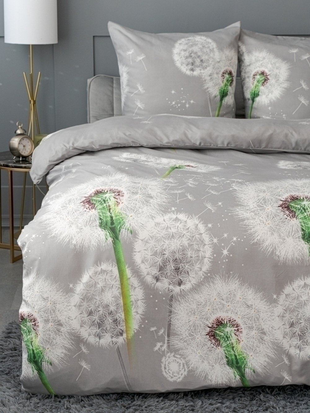 Постельное белье 1,5 полисатин Павлайн Одуванчики (А)