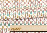 Ткань для пэчворка Peppy Крошки-матрешки, рулон 112 см / 5 метров, КМ-14 белый, Peppy