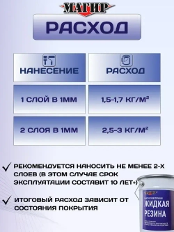 Жидкая резина для гидроизоляции кровли, битумно-полимерная мастика, 5 кг