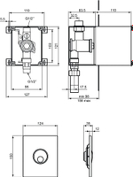 Антивандальное смывное устройство Ideal Standard PROSYS SEPTA PRO R0139JG для писсуара