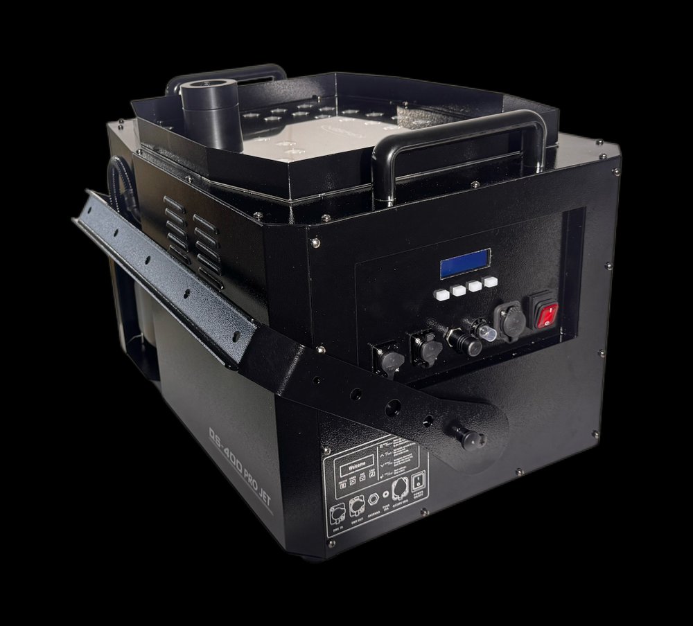 QS-400PRO — Вертикальная дым-машина (RE CO2) 4500 Вт с RGBW-подсветкой и DMX
