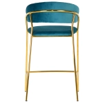 Комплект из 2-х стульев Bradex Home полубарных Turin бирюзовый с золотыми ножками