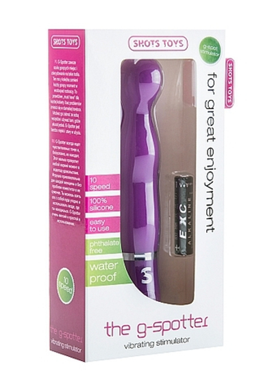 Фиолетовый вибратор с выпуклой головкойThe G-Spotter - 17,2 см. (Цвет: фиолетовый)