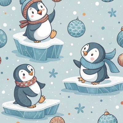 Пингвинчики на льдинах 3