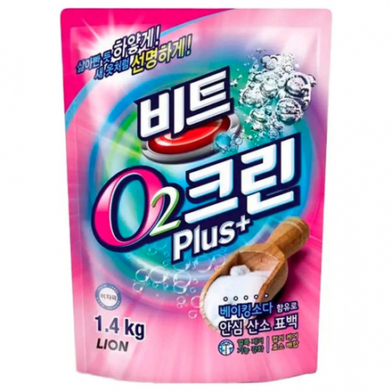 LION BEAT O2 Clean Plus Pouch Кислородный отбеливатель "Clean Plus" 1,4кг
