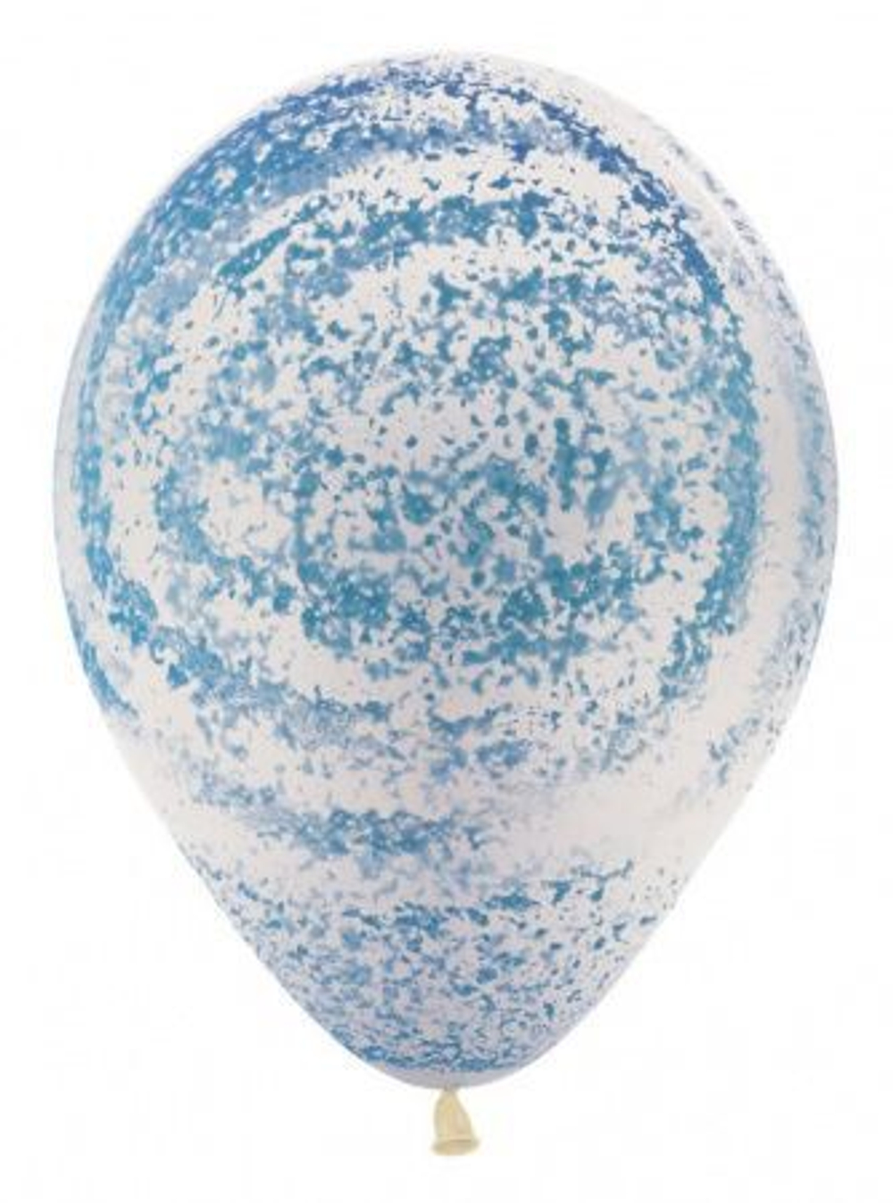 Шар (12""/30 см) Граффити, Небесная лазурь, Прозрачный (390), кристалл, 25 шт. П