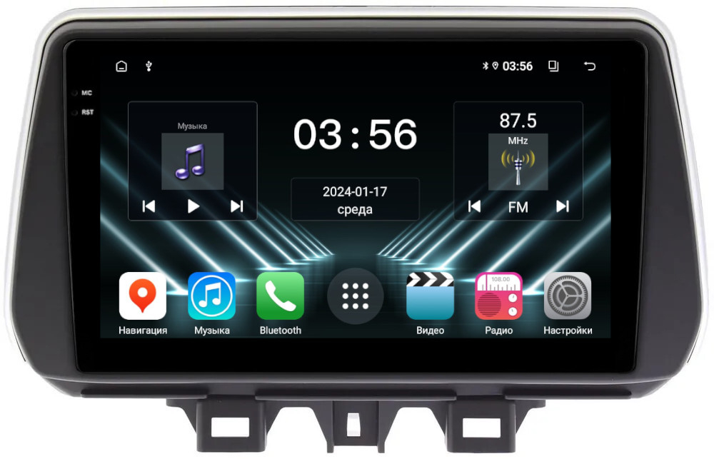 Магнитола для Hyundai Tucson 3 2018-2021 - FarCar DX1135M монитор 9.5" IPS на Android 13, 4+64Гб, CarPlay