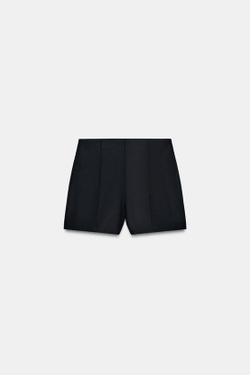 ZARA ШОРТЫ С ВЫСОКОЙ ПОСАДКОЙ, ЧЕРНЫЙ