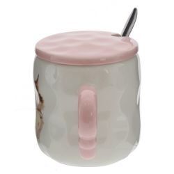 GAEM Кружка с крышкой и ложкой, L13,5 W8,3 H10 см